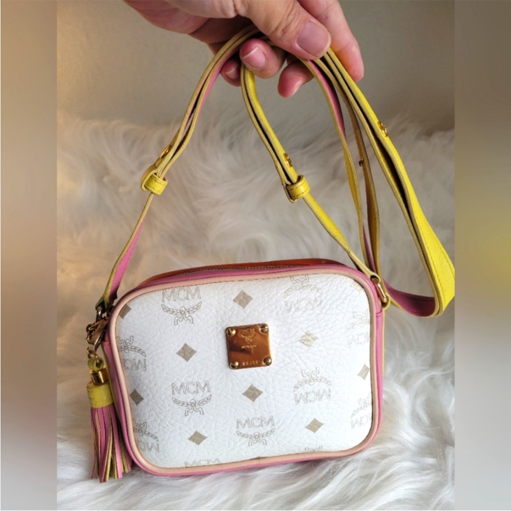 MCM mini multicolored camera shoulder bag RARE